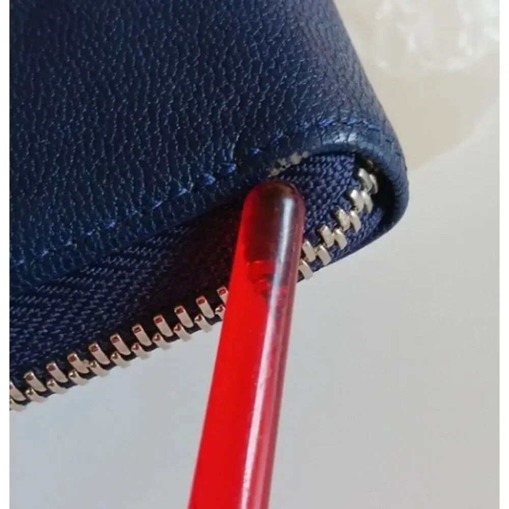 Longchamp‎ Le Pliage Cuir Zip Around Wallet - Navy